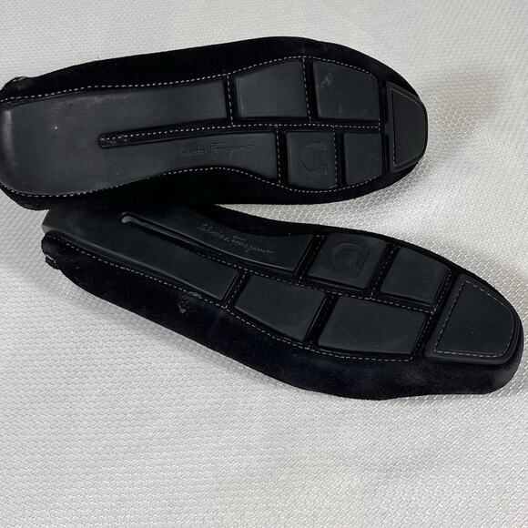 Salvatore‎ Ferragamo Woman’s Black Velvet Sarno Flat Loafer Black Size 5.5 - Picture 13 of 13